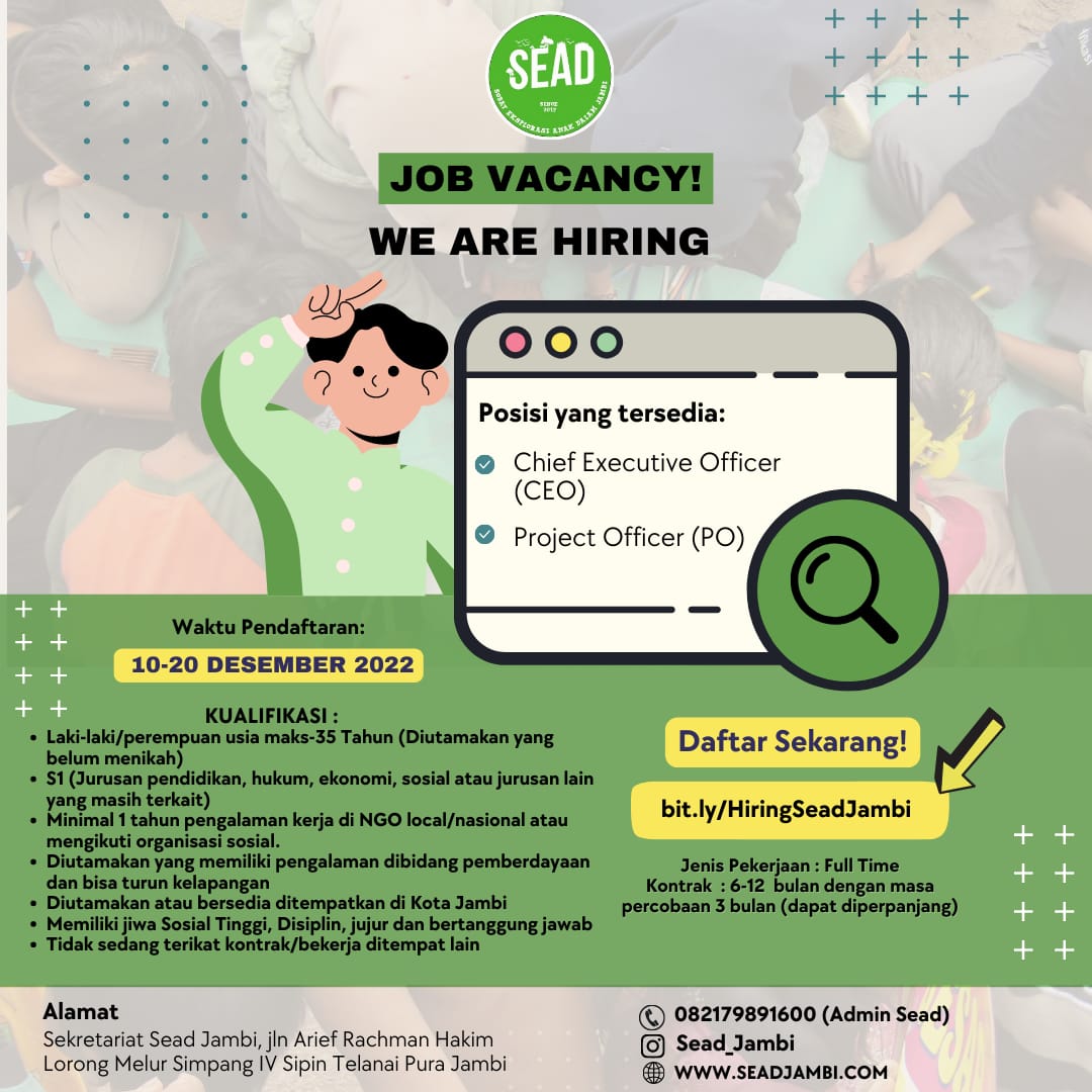 Open Recruitment Tim Manajemen Sobat Eksplorasi Anak Dalam Jambi